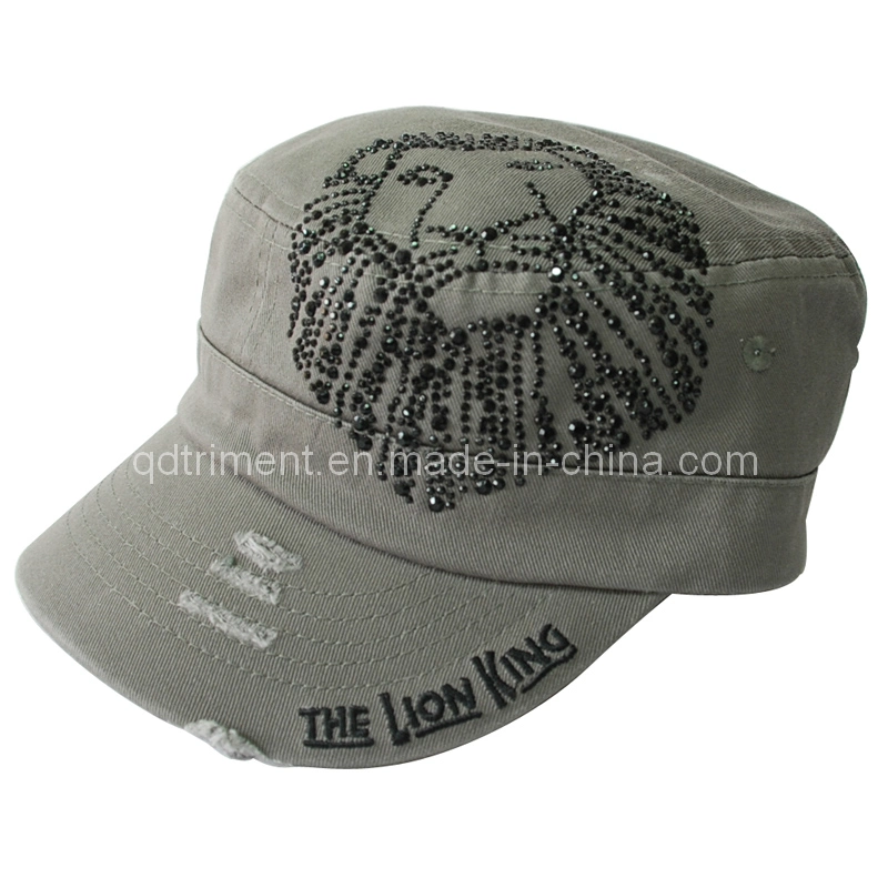 Grinding Washed Splash Printing Embroidery Army Military style Cap (TRM014)