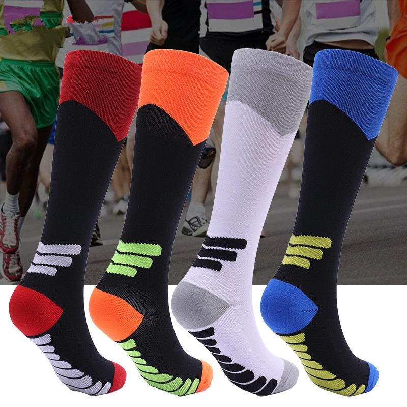 Men&prime; S and Women&prime; S Long-Tube Pressure Socks Outdoor Cycling Running Socks Thickened Marathon Compression Socks