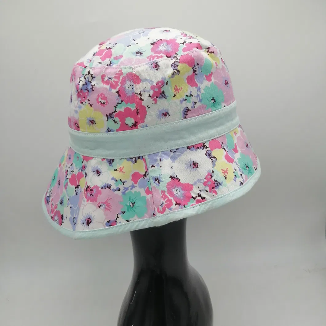 2023 Special Design Reversible Cute Colorful Printing Summer Toddler Fisherman Sun Hat Polyester Cotton Baby Children Kids Bucket Hat