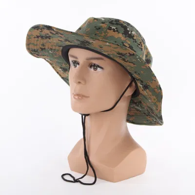 Fisherman Wide Brim String Bucket Hat