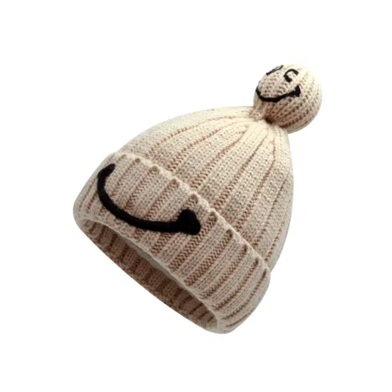 Premium Fashion Collection Knitted Smiley POM Hat