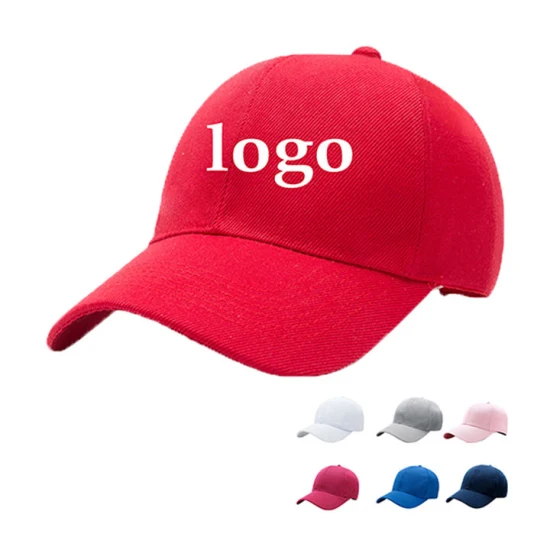 Embroidery Logo Wholesale Adjustable Cotton Customized 6 Panel Fitted Baseball Cap Hats