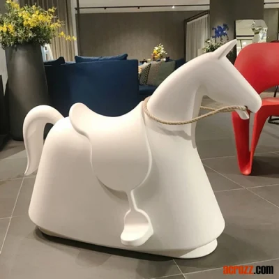 Kids Children Baby FRP Furniture Stool Chair Toy Horse Chair Stool Magis Rocky Horse